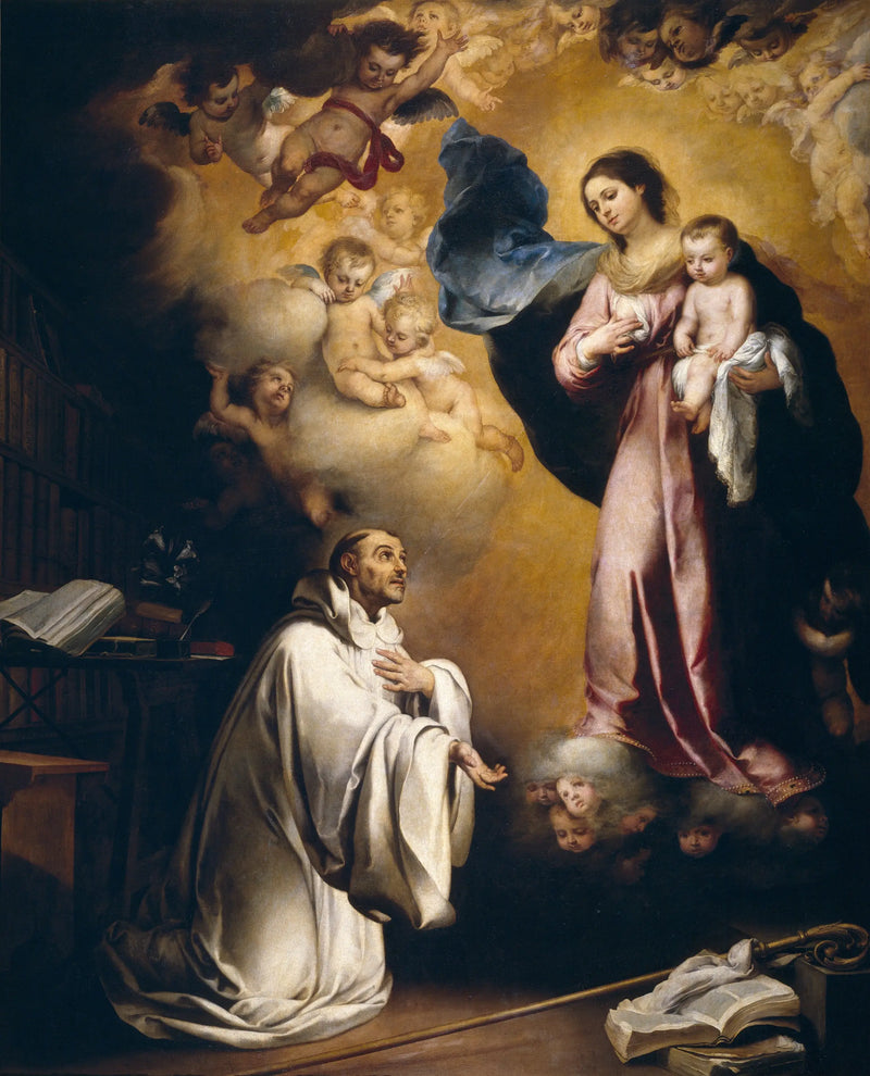 Aparición de la Virgen María a San Bernardo - Bartolomé Esteban Murillo