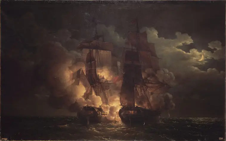 Combate naval a la vista de las Islas de Loz, 7 de febrero de 1813 - Louis-Philippe Crépin