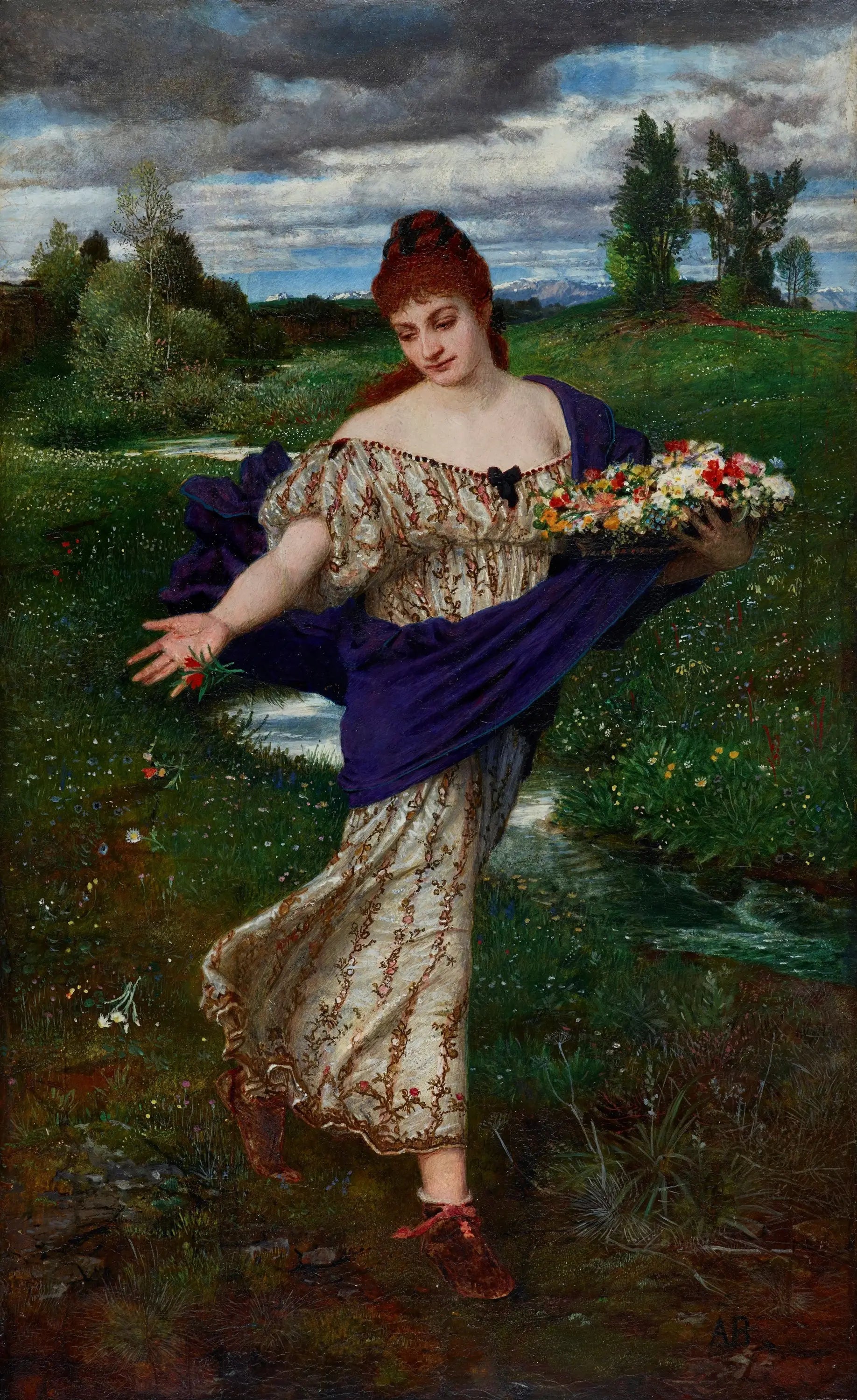 Flore fleurs dispersées - Arnold Böcklin - Alpha Reproduction