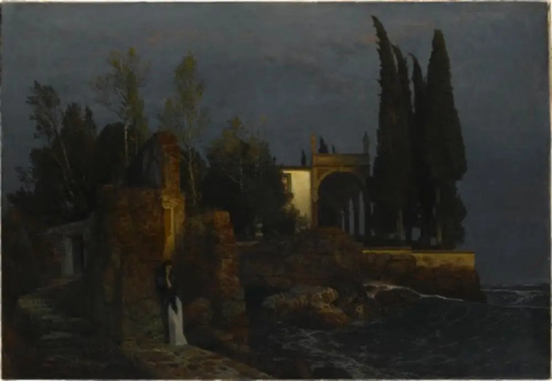 Villa junto al mar - Arnold Böcklin