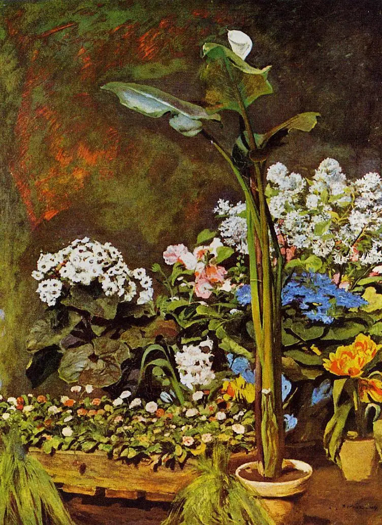 Naturaleza muerta, arum y flores - Pierre-Auguste Renoir