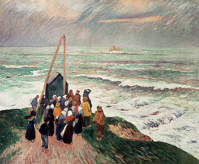 La espera del regreso de los pescadores - Henry Moret