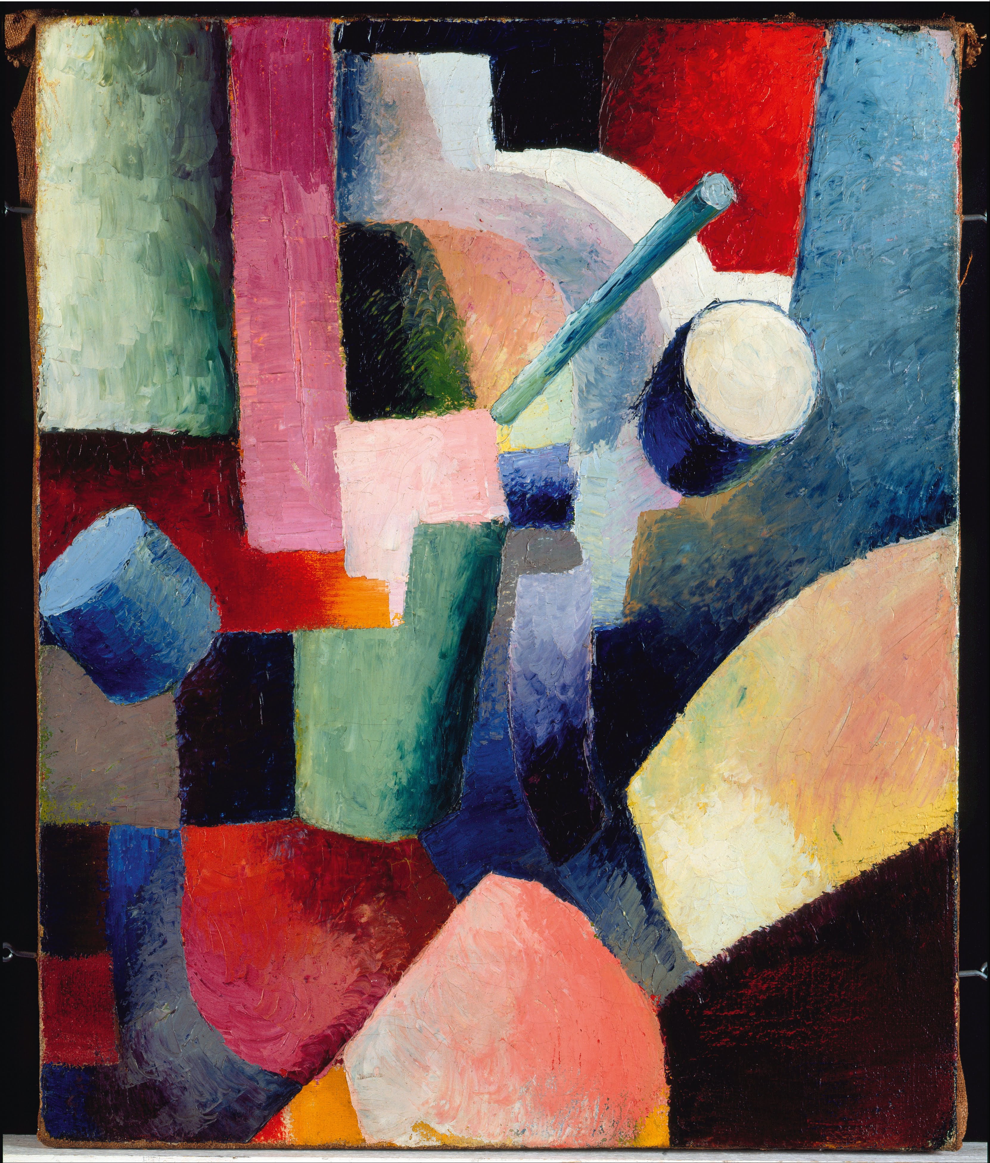 Reproduction du tableau « Composition colorée de formes - August Macke » par Alpha Reproduction en peinture à l’huile