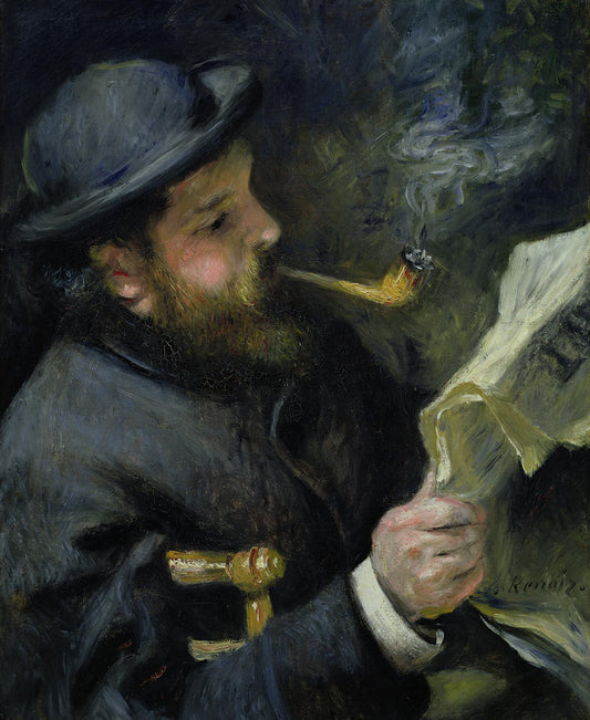 Reproduction du tableau « Claude Monet lisant - Pierre-Auguste Renoir » par Alpha Reproduction en peinture à l’huile