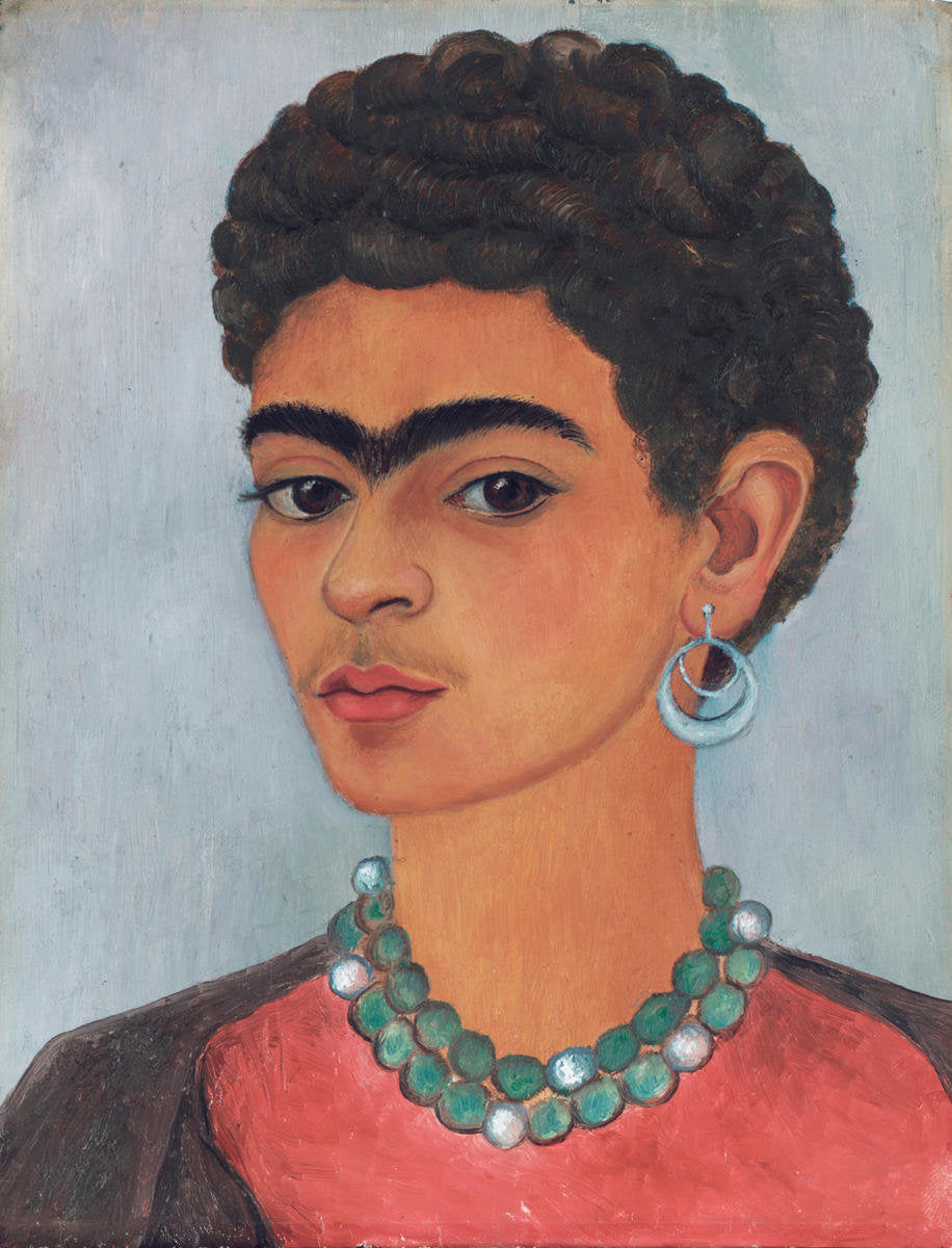Autorretrato con cabello rizado – Frida Kahlo (1935)