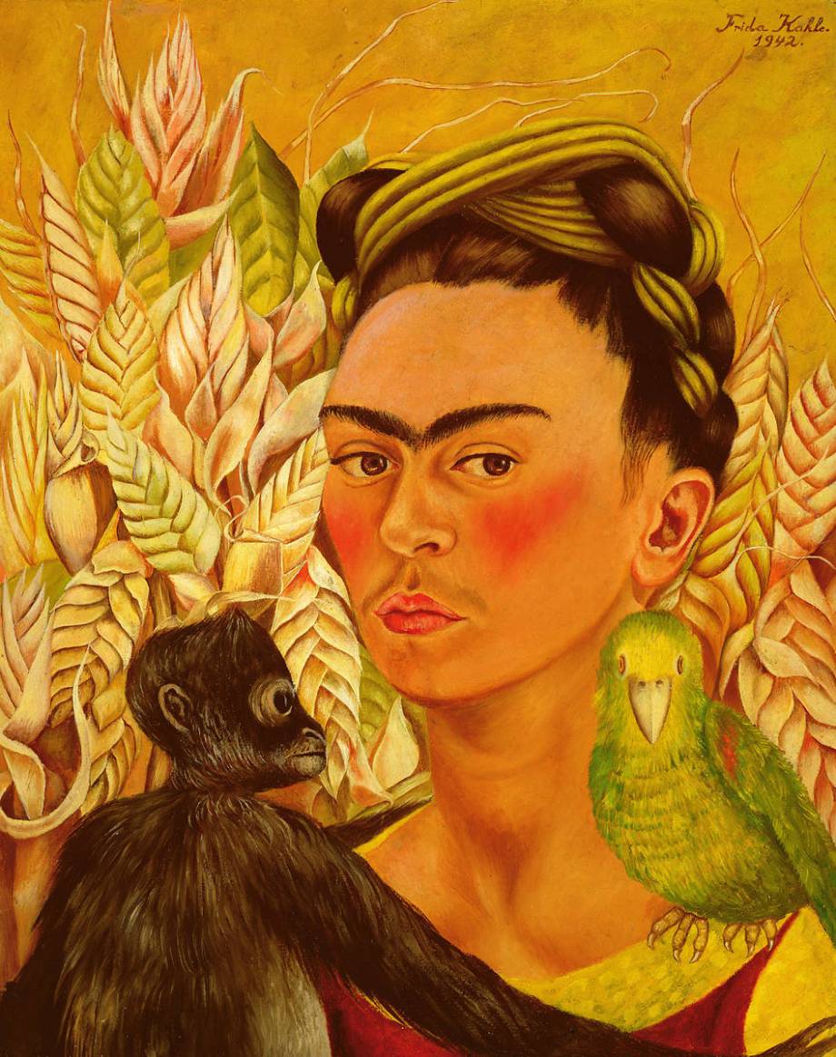 Autorretrato con mono y loro – Frida Kahlo (1942)
