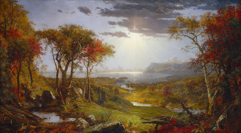 Otoño - Sobre el río Hudson - Jasper Francis Cropsey