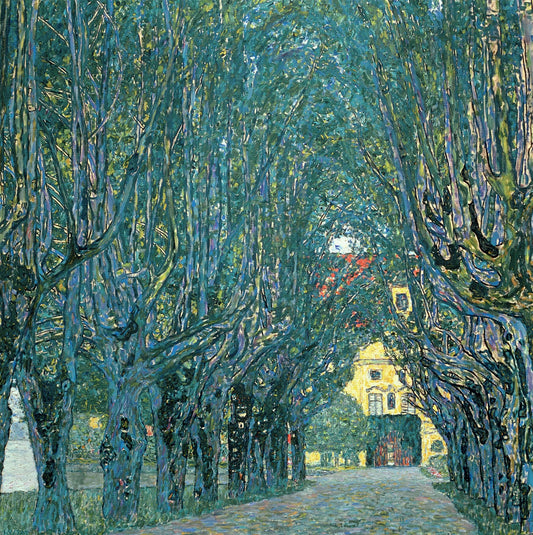 🌳✨ Avenida en el parque de Schloss Kammer – Gustav Klimt (1912)