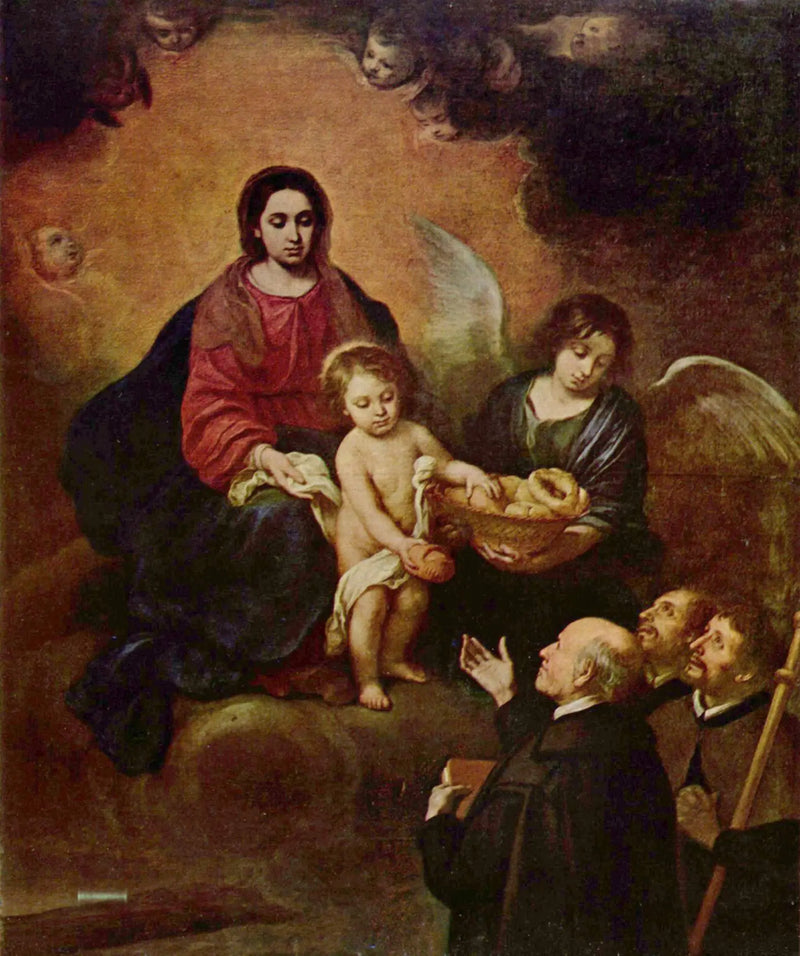 El niño Jesús repartiendo pan a los peregrinos - Bartolomé Esteban Murillo