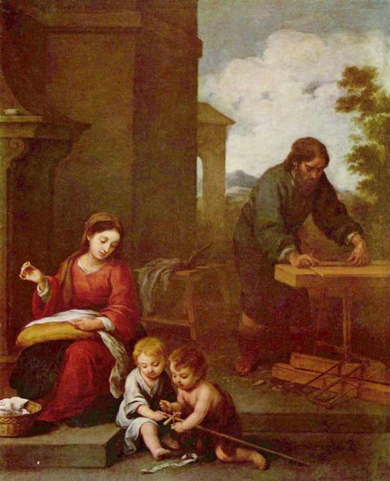 Santa Familia con san Juan Bautista - Bartolomé Esteban Murillo