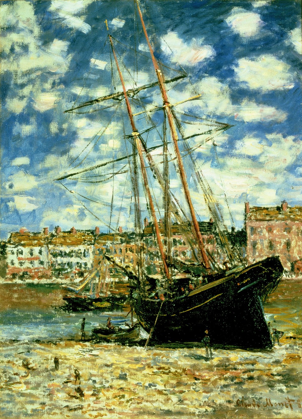 Barco varado en marea baja - Claude Monet