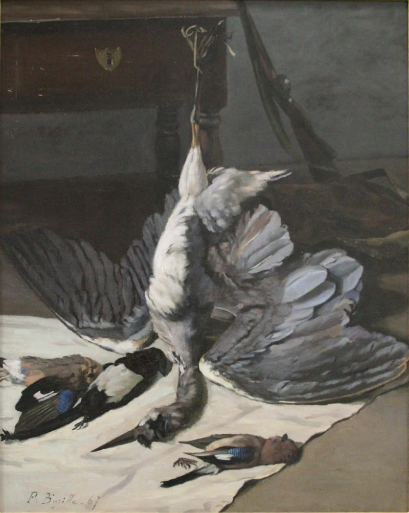 Naturaleza muerta con garza - Frédéric Bazille