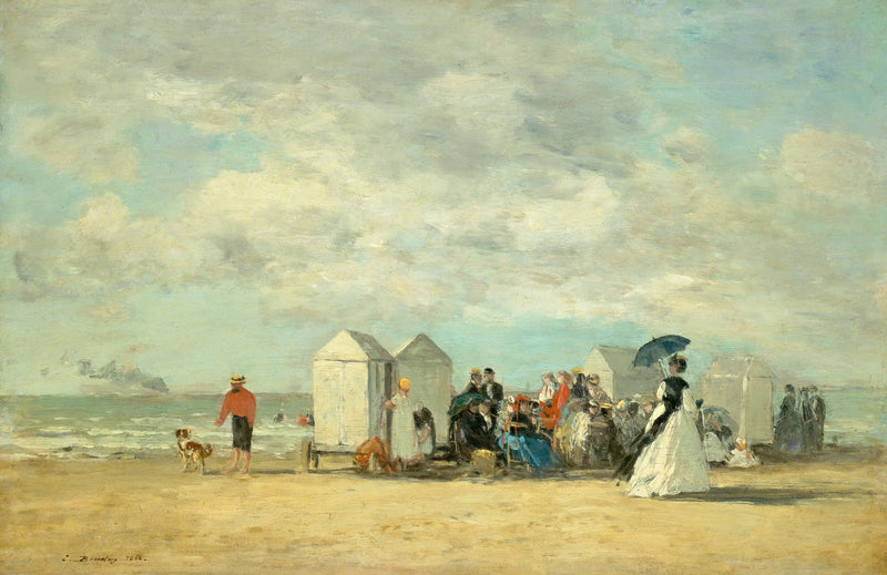 Escena de playa - Eugène Boudin