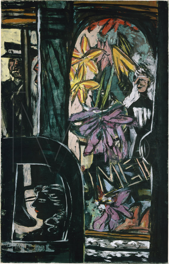 Flower Shop / In Front of the Hotel - Max Beckmann
