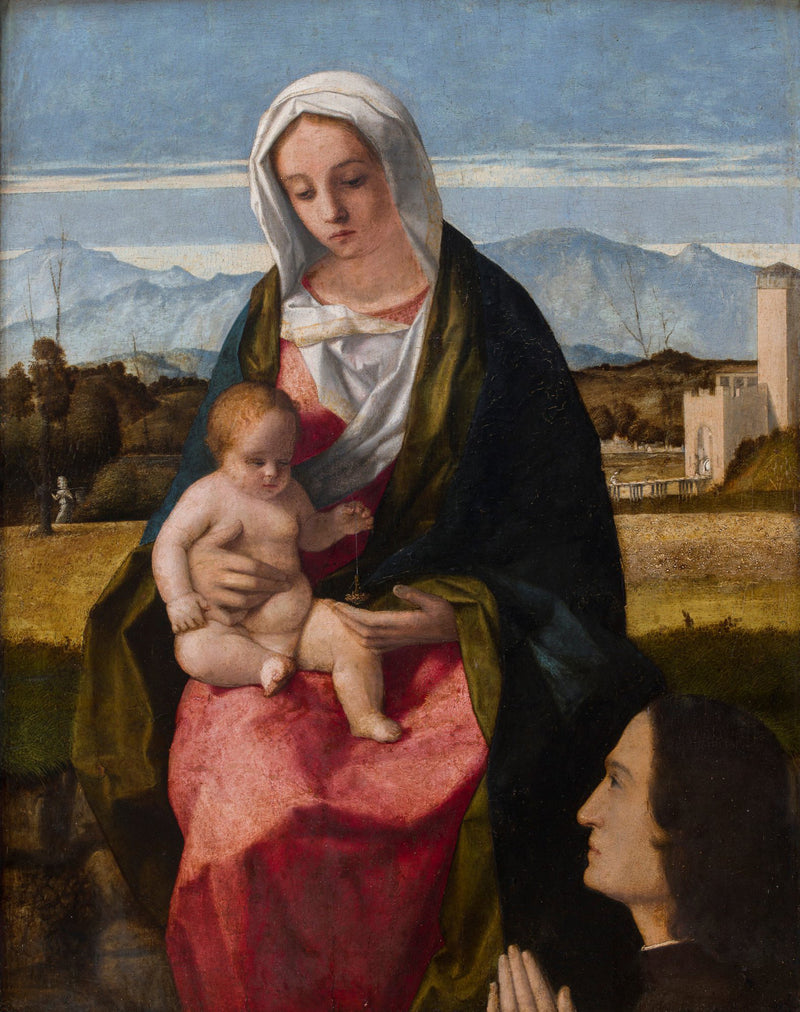 Virgen con el Niño y donante - Giovanni Bellini