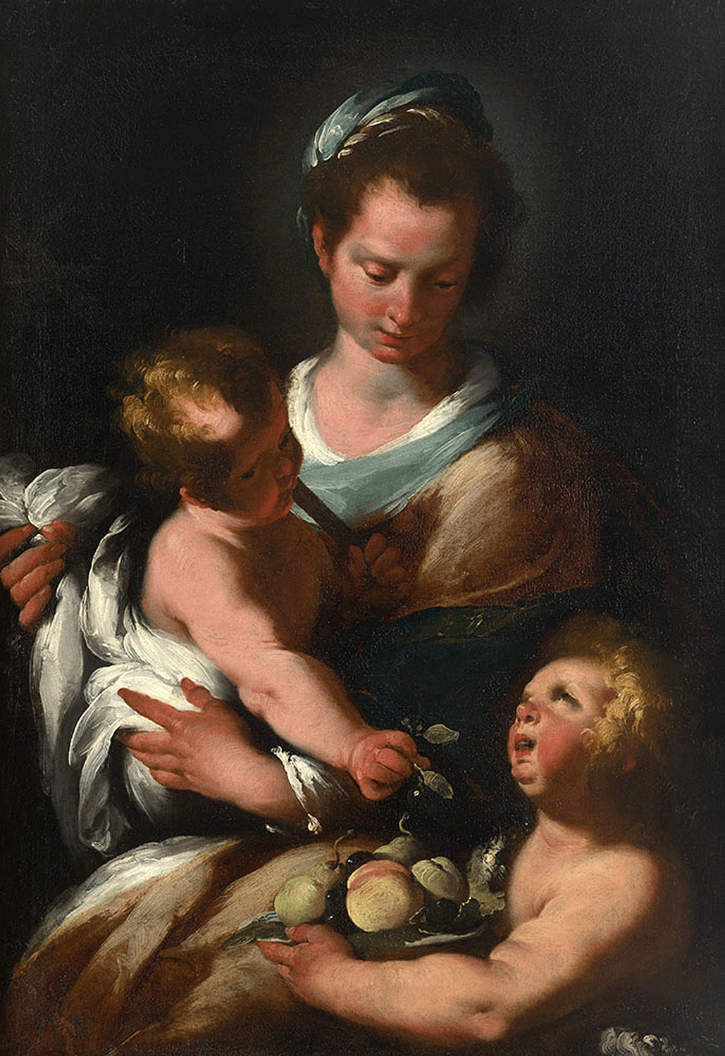 La Vierge à l'Enfant avec saint Jean-Baptiste - Bernardo Strozzi