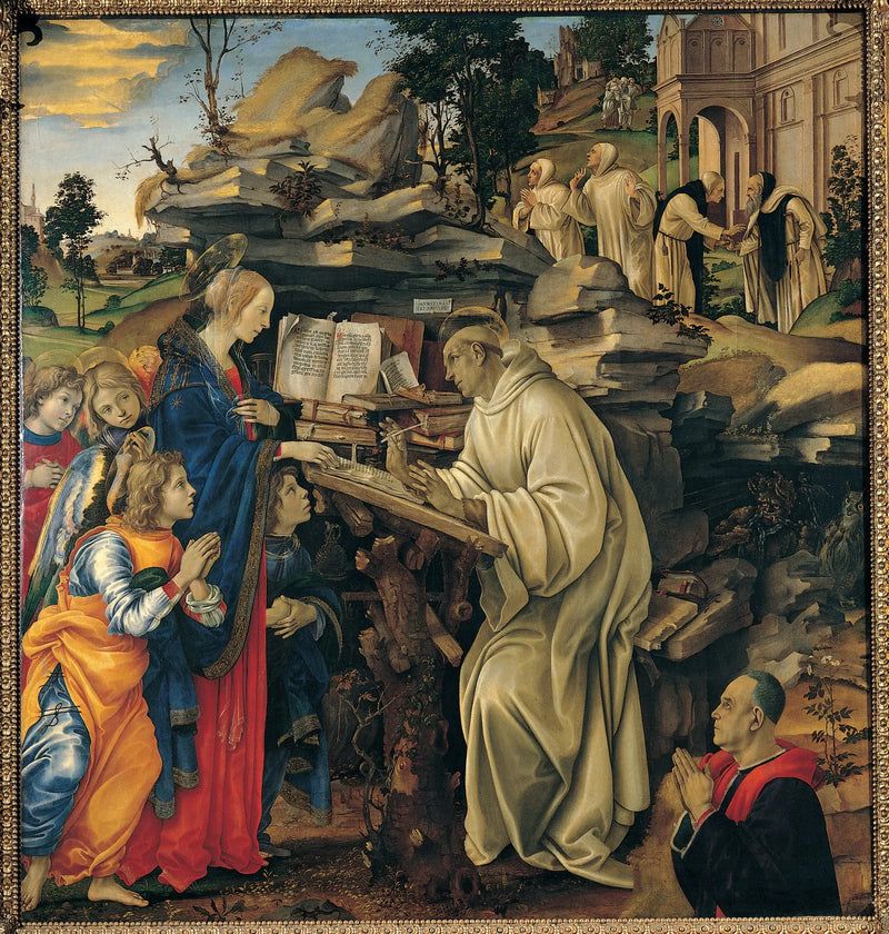 La aparición de la Virgen a san Bernardo - Filippino Lippi