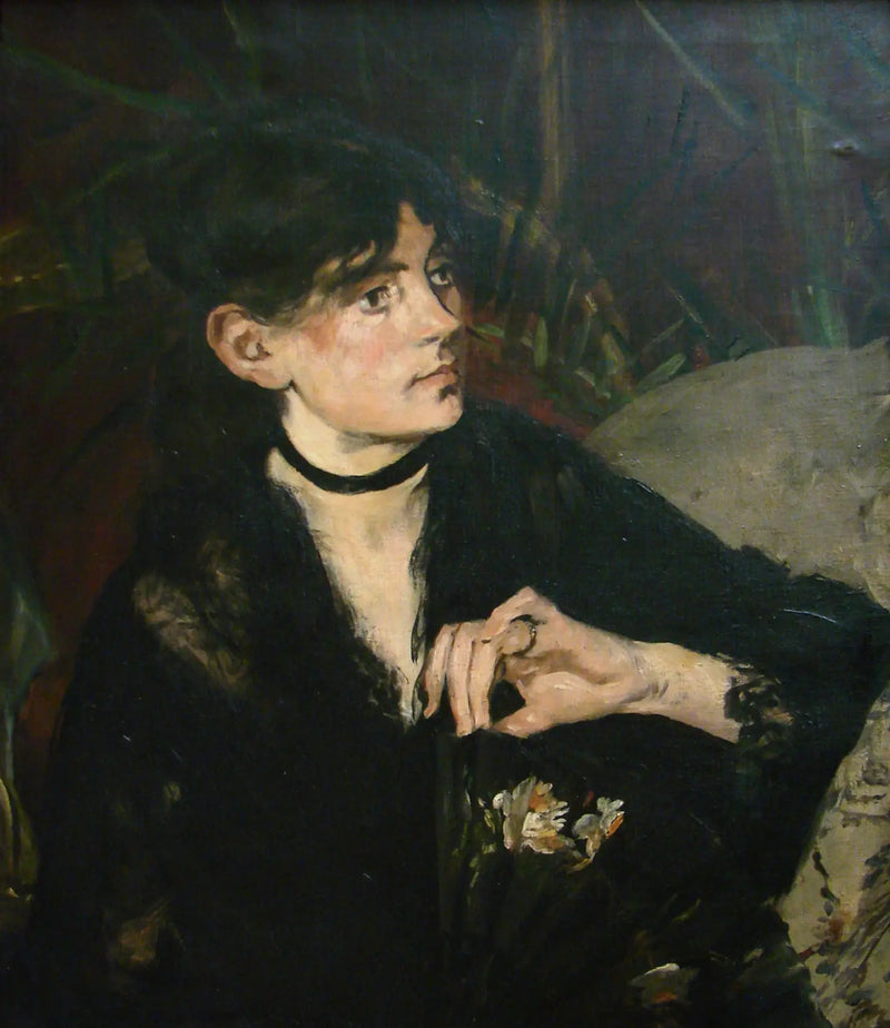 Retrato de Berthe Morisot con el abanico - Édouard Manet