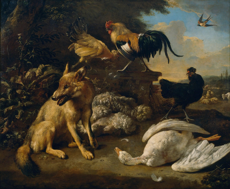 Naturaleza muerta con animales - Melchior de Hondecoeter