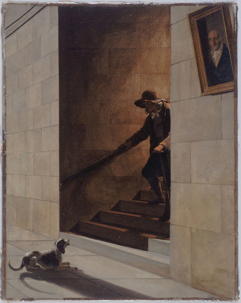 La Bajada de la Escalera - Louis-Léopold Boilly