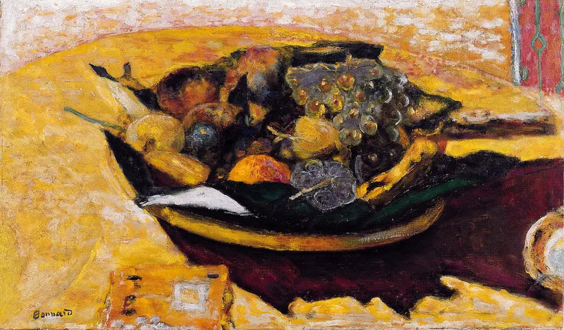 Cuenco de frutas sobre una mesa - Pierre Bonnard