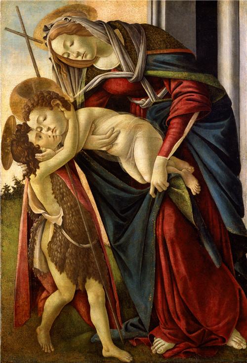La Vierge à l’Enfant avec le petit saint Jean-Baptiste - Sandro Botticelli - Alpha Reproduction