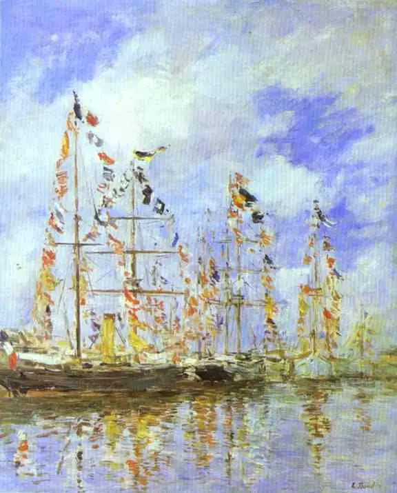 Bahía de Yates en Trouville-Deauville - Eugène Boudin