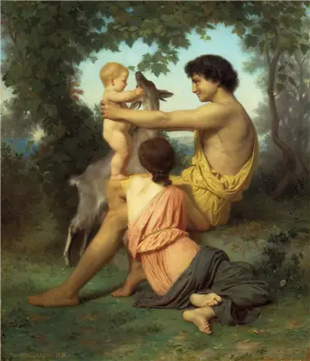 Idilio: Familia de la Antigüedad/Arcadia - Bouguereau