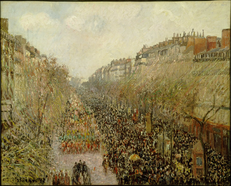 Boulevard Montmartre, Martes de Carnaval - Camille Pissarro