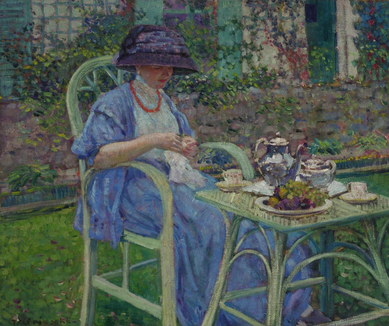 Desayuno en el jardín - Frederick Carl Frieseke