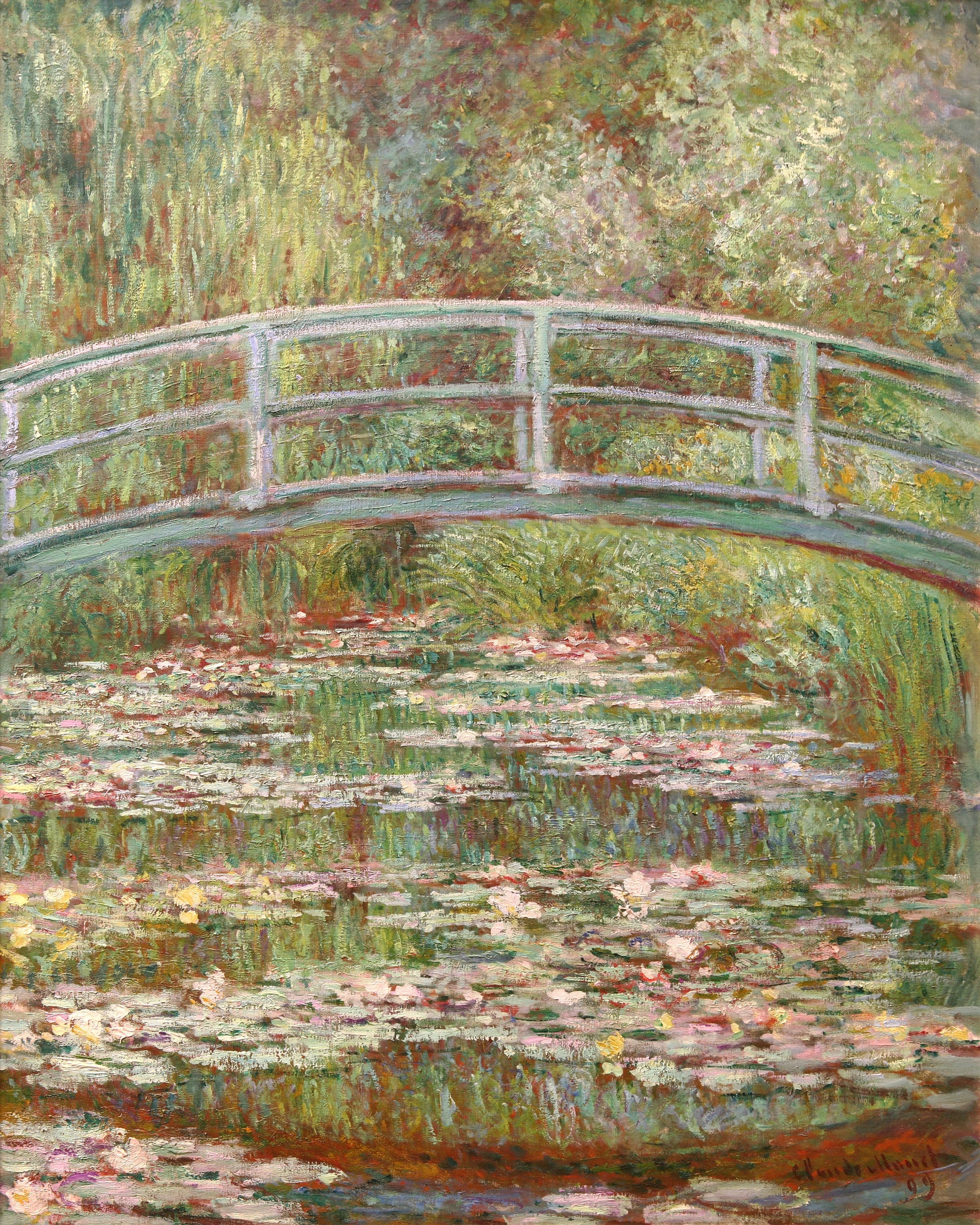 Reproduction du tableau « Le Bassin aux nymphéas - Claude Monet » par Alpha Reproduction en peinture à l’huile