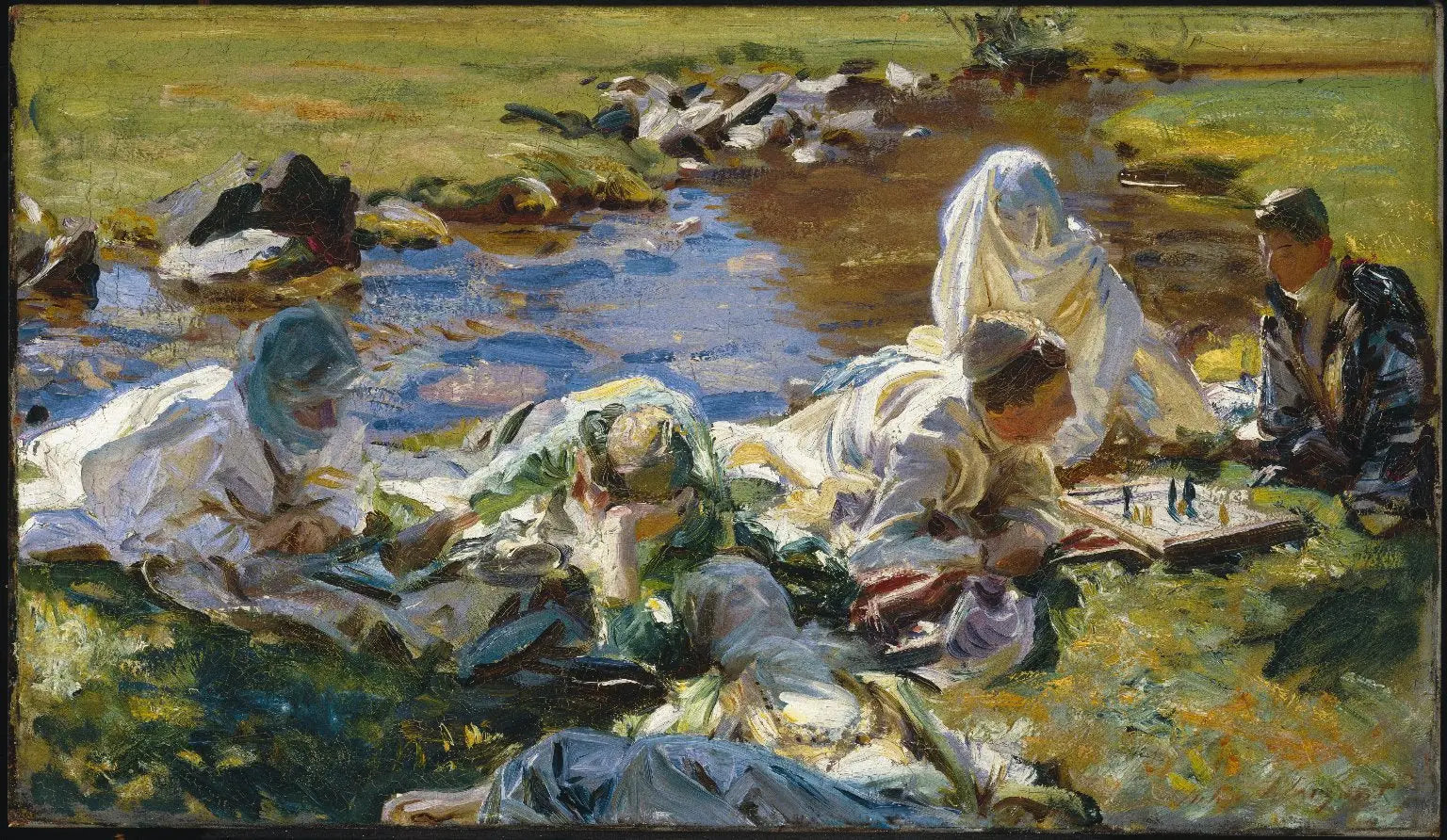 Reproduction du tableau « Dolce Far Niente - John Singer Sargent » par Alpha Reproduction en peinture à l’huile