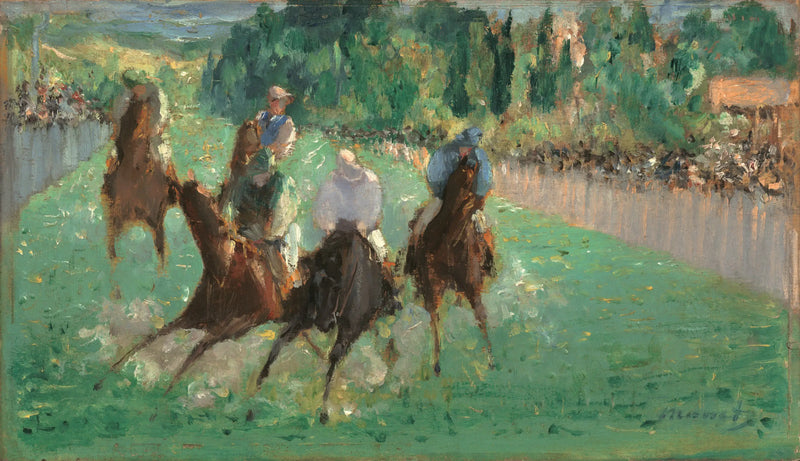 Carreras en Longchamp - Édouard Manet