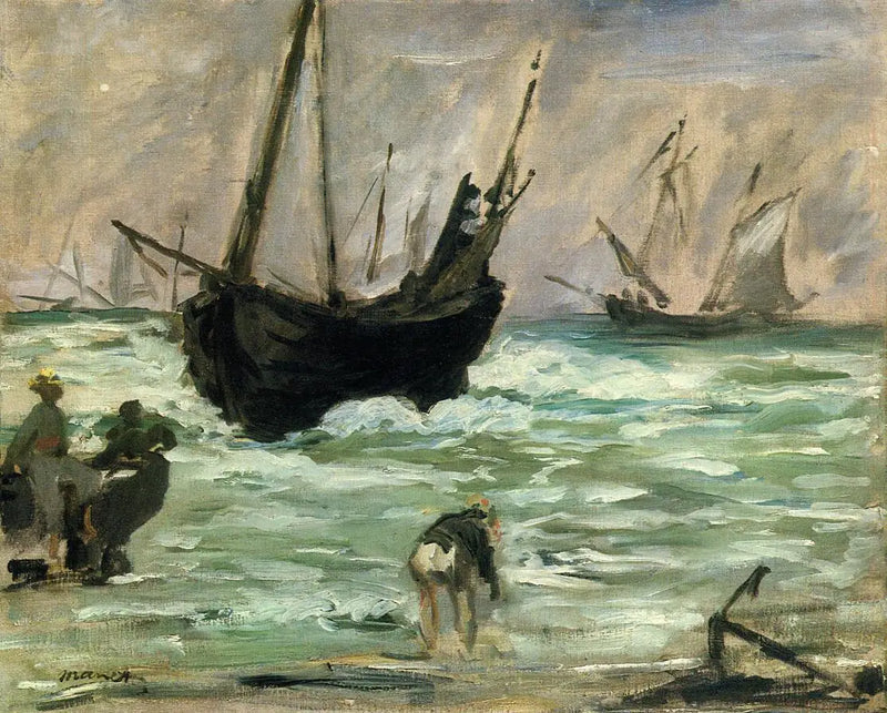 Barcos abordando - Édouard Manet