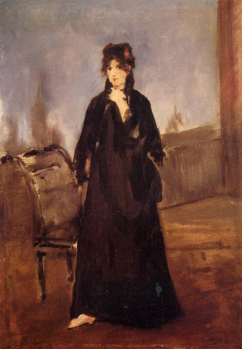 La Mujer con el zapato rosa (Berthe Morisot) - Édouard Manet