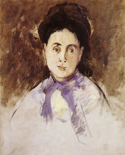 Reproduction du tableau « Femme en buste (Mme Bourdin) - Édouard Manet » par Alpha Reproduction en peinture à l’huile