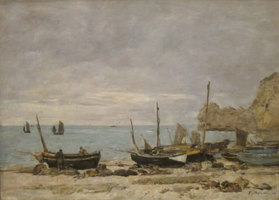 Reproduction du tableau « Étretat - Eugène Boudin » par Alpha Reproduction en peinture à l’huile