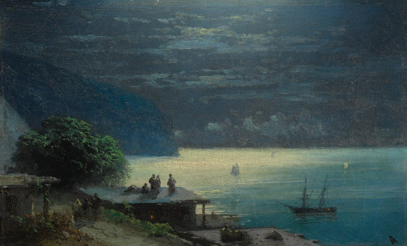 La costa de Crimea a la luz de la luna - Ivan Aïvazovski