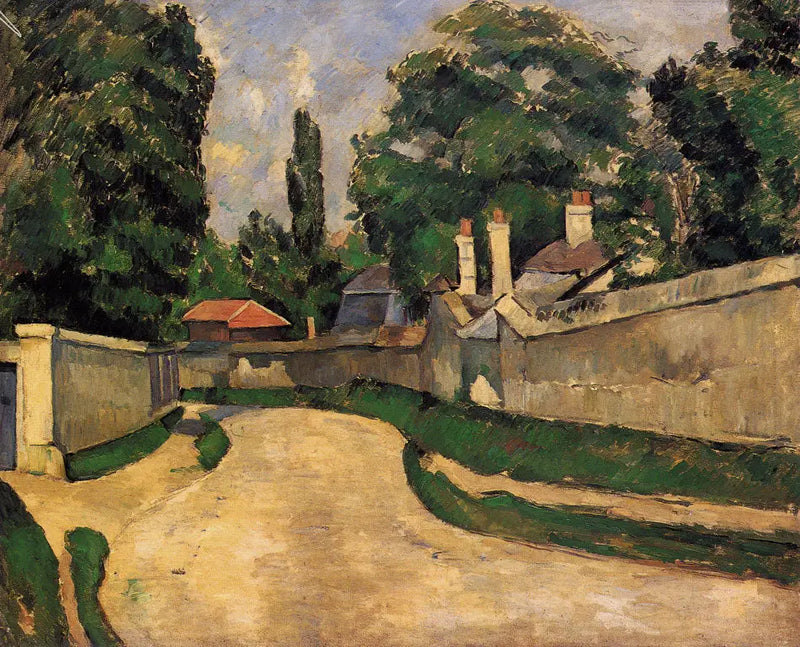 Casas al borde de un camino, I - Paul Cézanne