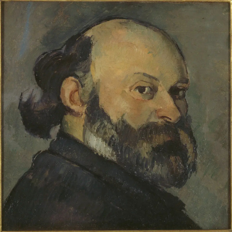 Retrato del artista mirando por encima de su hombro - Paul Cézanne