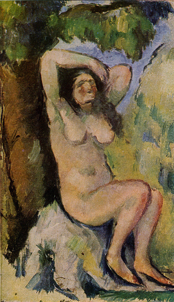 Reproduction du tableau « Seated Bather - Paul Cézanne » par Alpha Reproduction en peinture à l’huile