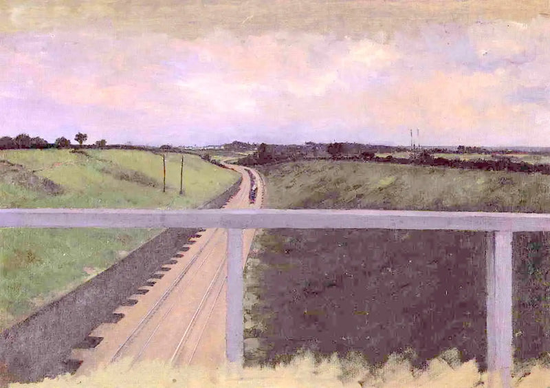 Paisaje con vías de tren - Gustave Caillebotte