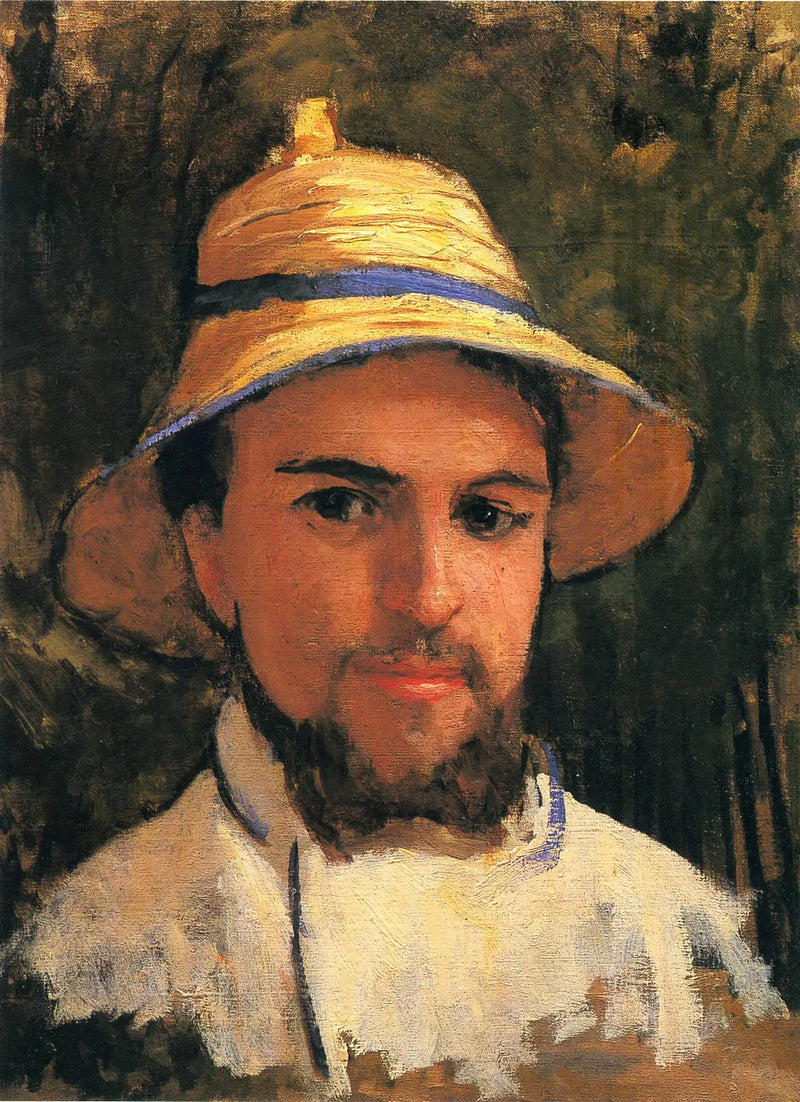 Autorretrato con sombrero de paja - Gustave Caillebotte