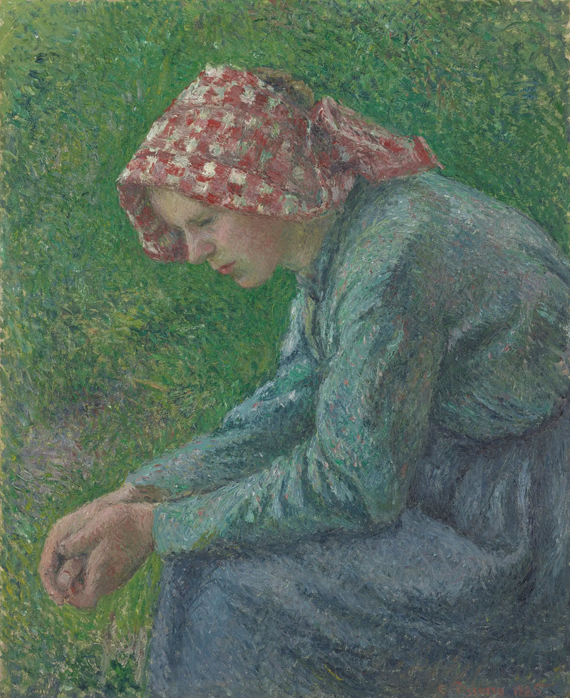 Una campesina sentada - Camille Pissarro