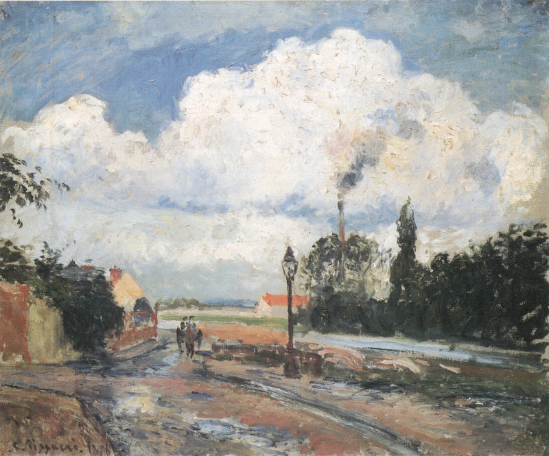 El Muelle de Pothuis en Pontoise después de la lluvia - Camille Pissarro