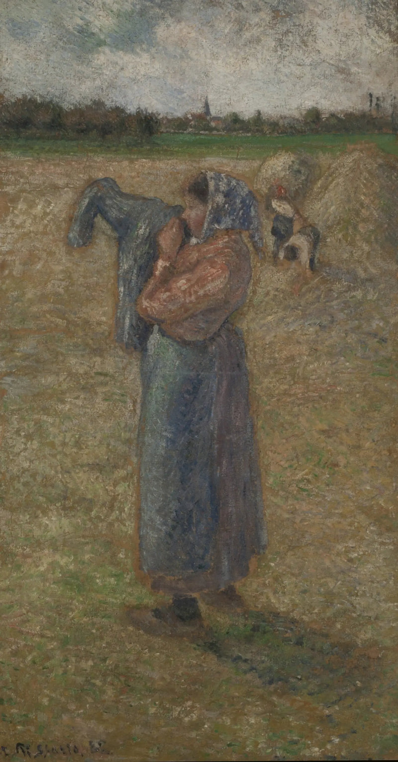 Mujer en un campo - Camille Pissarro