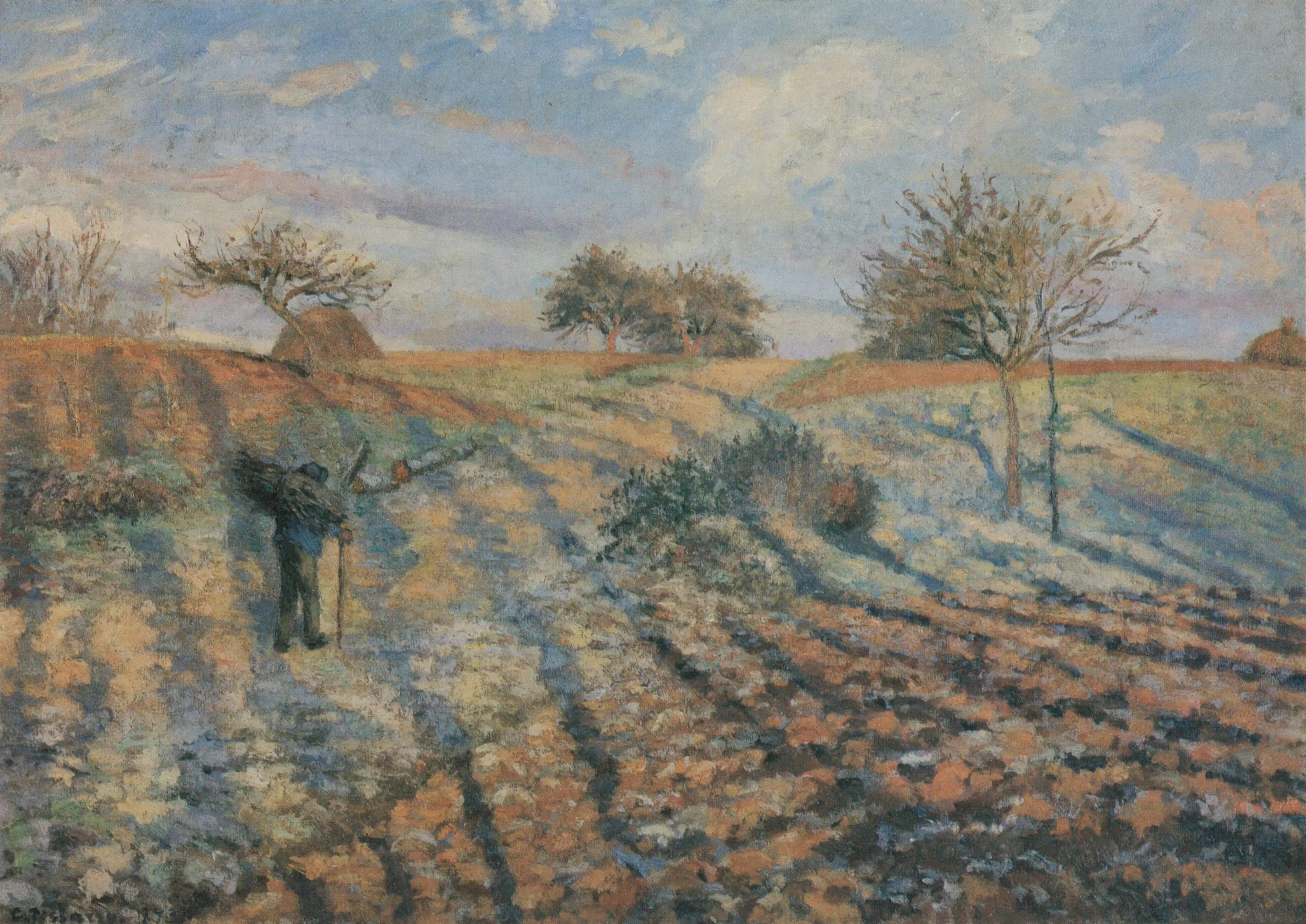 Reproduction du tableau « Gelée blanche - Camille Pissarro » par Alpha Reproduction en peinture à l’huile