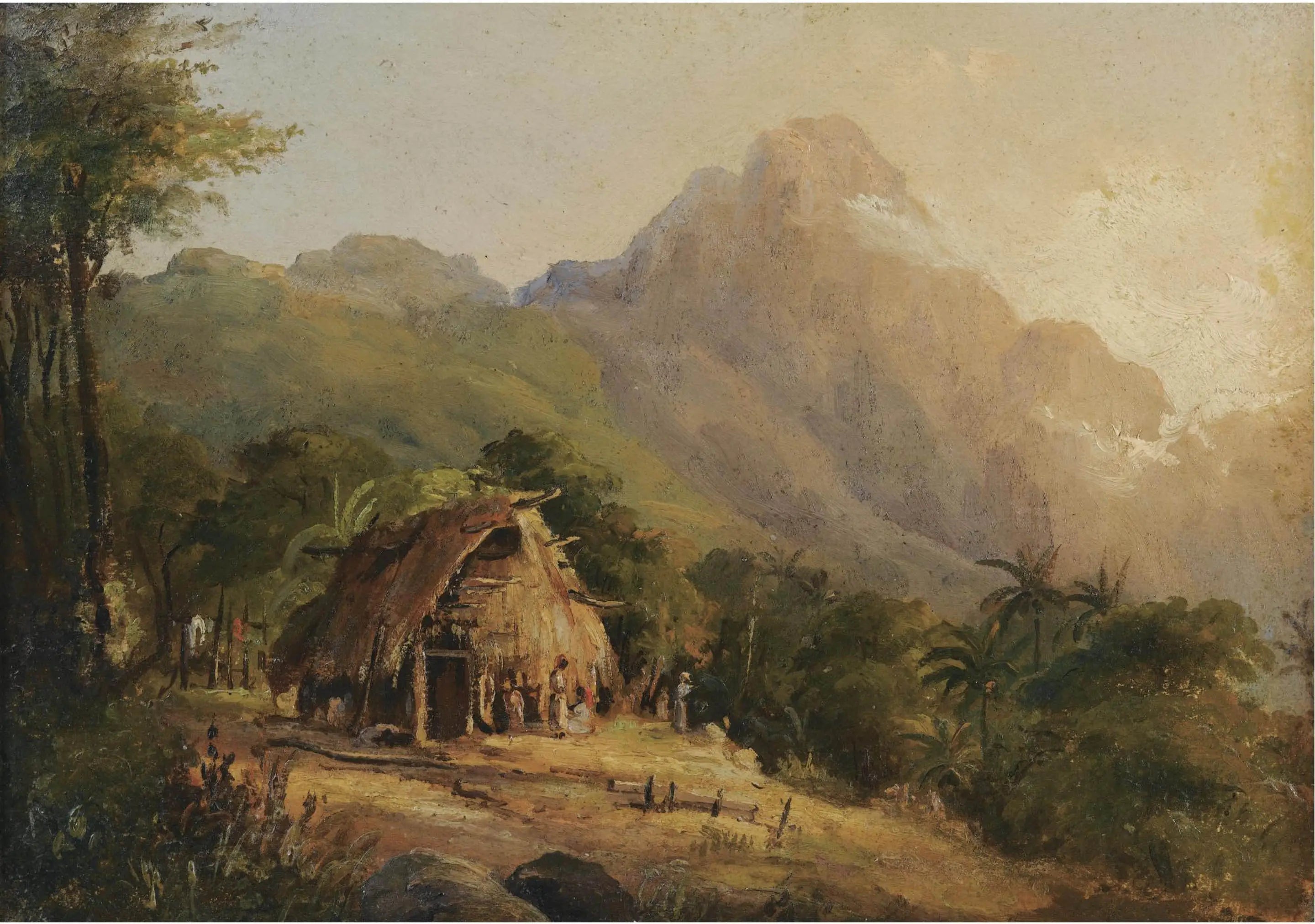 Reproduction du tableau « Hutte dans un paysage de montagne, Galipan - Camille Pissarro » par Alpha Reproduction en peinture à l’huile