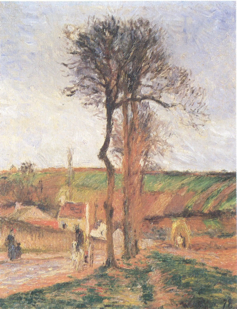 Calle de la Hermita y costa de los Mathurins, Pontoise - Camille Pissarro