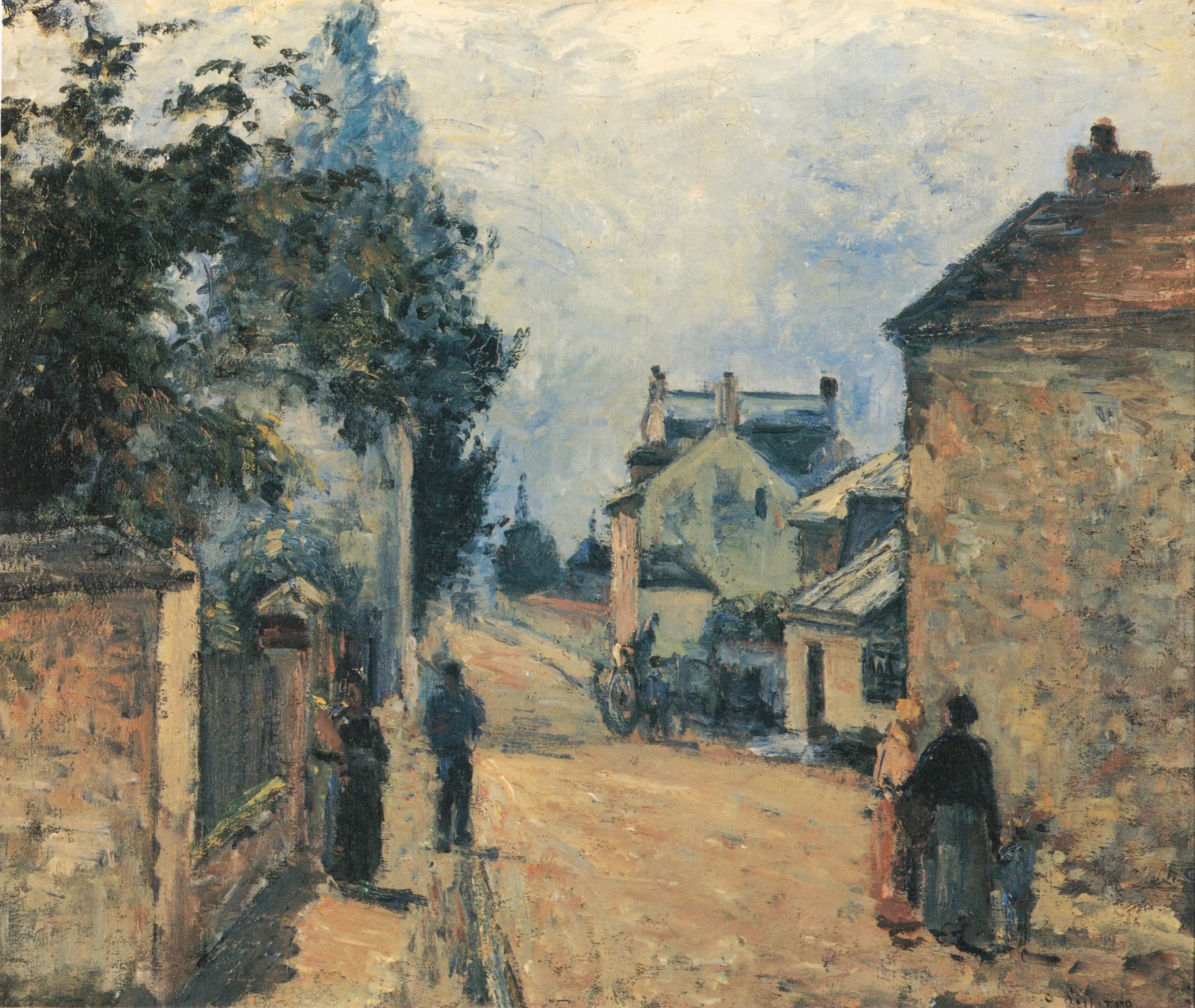 Reproduction du tableau « Rue de L'Hermitage, Pontoise - Camille Pissarro » par Alpha Reproduction en peinture à l’huile